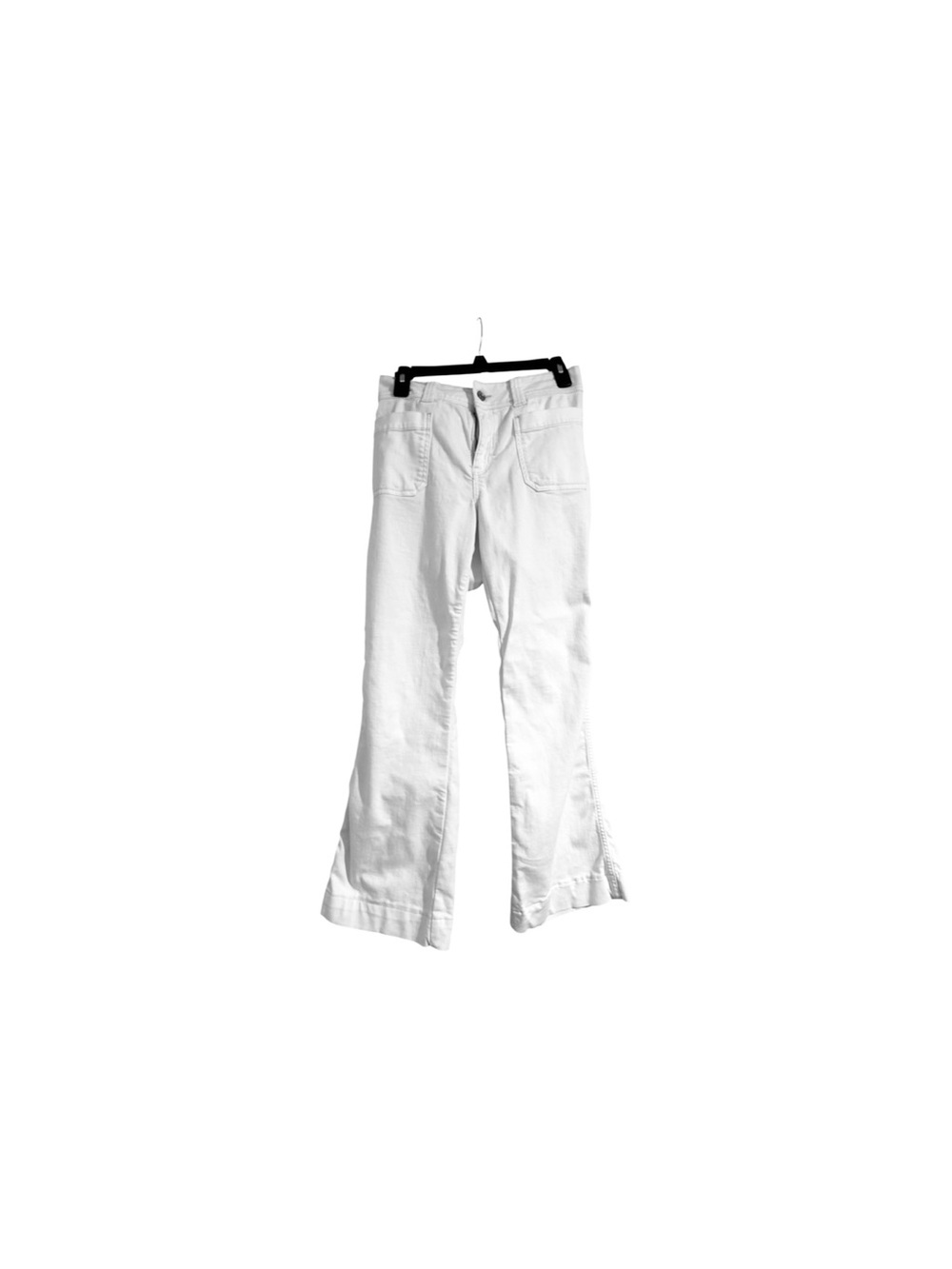 American Eagle Outfitters White Wide-Leg Flare Jeans
